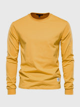 Langarmshirt Herren | Rundhals & cleanes Basic für jeden Tag – Gelb