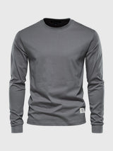 Langarmshirt Herren | Rundhals & cleanes Basic für jeden Tag – Dunkelgrau