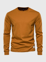 Langarmshirt Herren | Rundhals & cleanes Basic für jeden Tag – Braun