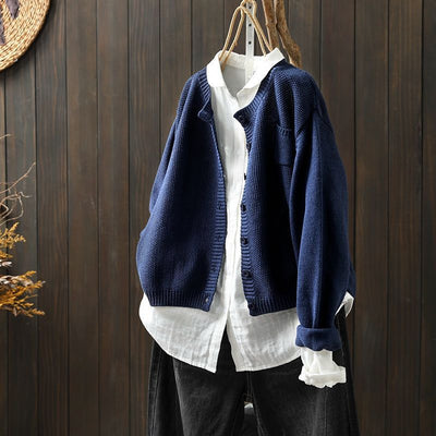 Lässige Strickjacke mit Praktischer Tasche für Eleganz