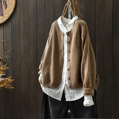 Lässige Strickjacke mit Praktischer Tasche für Eleganz