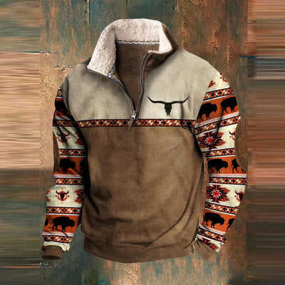 Lässiger Pullover mit Halbreißverschluss für Komfort