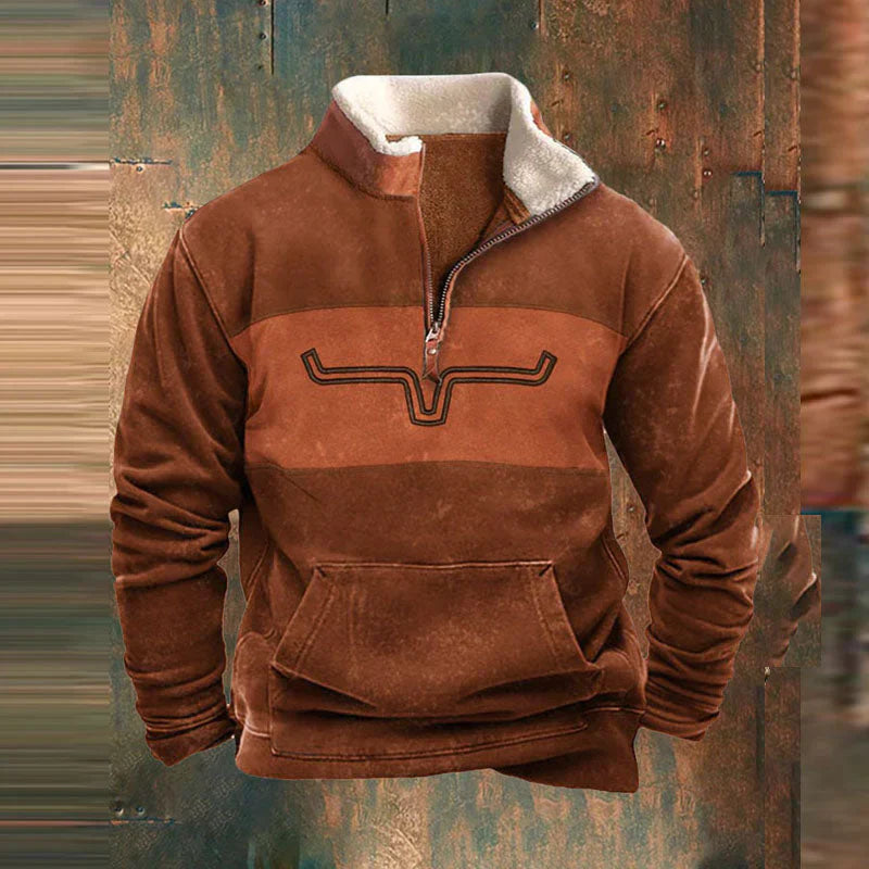 Lässiger Pullover mit Halbreißverschluss für Komfort