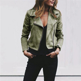 Alina | Stylische Bikerjacke für Damen – Grün