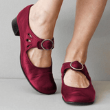 Ledersandale Damen | Verstellbarer Riemen & Bequemer Halt – Rot