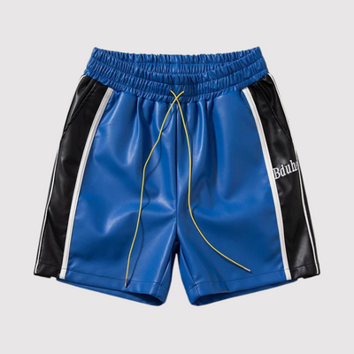 Ledershorts - Kordelzug - Elastische Taille - Shorts für Männer - Männerkleidung