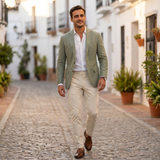 Leichter Herrenblazer Manuel | Schmaler Frühlingsblazer – Grün