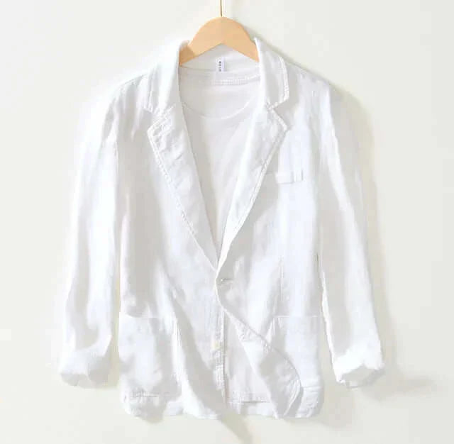 Leinenblazer – Leichte, lässige Einreiher-Blazerjacke für Herren