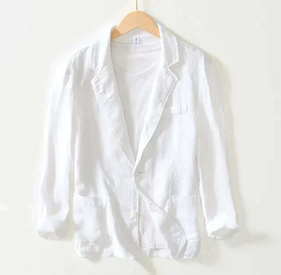 Leinenblazer – Leichte, lässige Einreiher-Blazerjacke für Herren