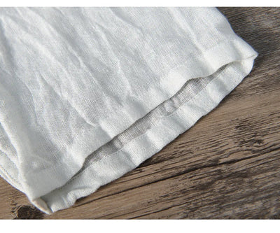 Leinenhemd – mit Knöpfen – leicht – Kurzarmhemd – Herrenhemden