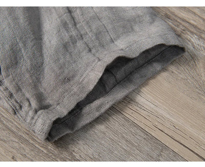 Leinenhemd – mit Knöpfen – leicht – Kurzarmhemd – Herrenhemden