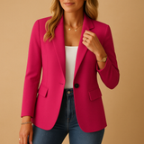 Leocadia | Eleganter Damenblazer Slim Fit Frühling – Rosa