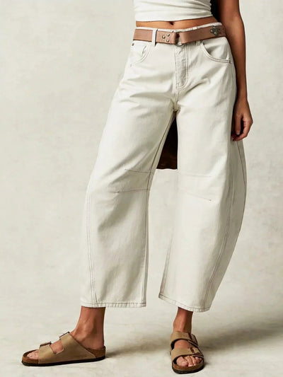 Leoparden Fassjeans für Selbstbewusste Styles