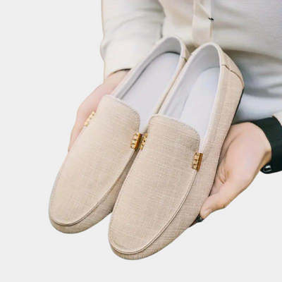 Loafer – Bequeme flache Sommerschuhe für Herren aus Canvas