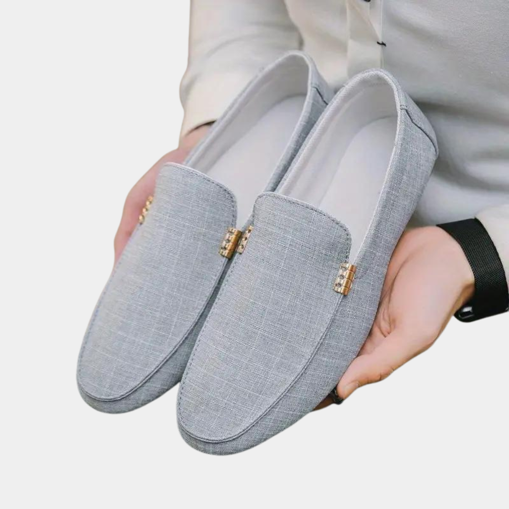 Loafer – Bequeme flache Sommerschuhe für Herren aus Canvas
