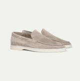 Loafer Herren | Cleaner Wildleder-Slipper mit leichter Plateausohle – Beige