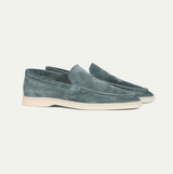 Loafer Herren | Cleaner Wildleder-Slipper mit leichter Plateausohle – Hellgrün