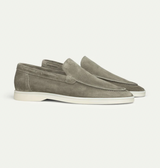 Loafer Herren | Cleaner Wildleder-Slipper mit leichter Plateausohle – Grün