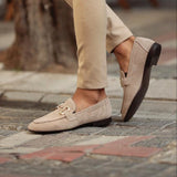 Loafer Herren | Dekorative Schnalle & Eleganter Business-Look – Hellbraun