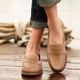 Loafer Schuhe Damen | Klassisch & Bequem Slip-On – Khaki