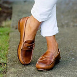 Loafer Schuhe Damen | Klassisch & Bequem Slip-On – Braun