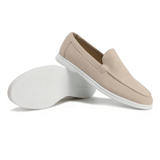 Max | Herren Frühling Wildleder Slip-On Loafers – Creme