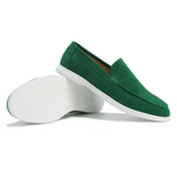 Max | Herren Frühling Wildleder Slip-On Loafers – Grün