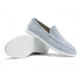 Max | Herren Frühling Wildleder Slip-On Loafers – Hellblau