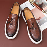 Loafers Herren | Eleganter Quasten-Loafer mit Streetwear-Sohle – Braun