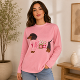 Lotter | Damen Pullover mit Dackel Design – Rosa