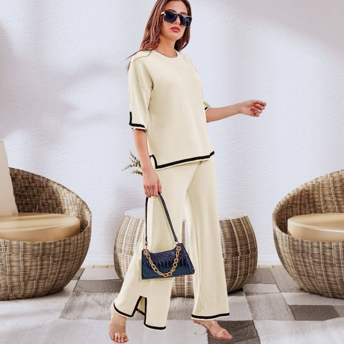 Louisa – Elegantes 2-teiliges Capri-Set