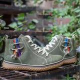 Lozenda - Elegante Lederstiefel im Vintage-Stil – Grün