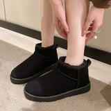 Lozenda - Stylische Stiefelette mit Fellfutter für Damen – Schwarz
