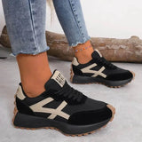 Anna | Lässige Sneakers Damen komfortabel und modern – Schwarz / Beige
