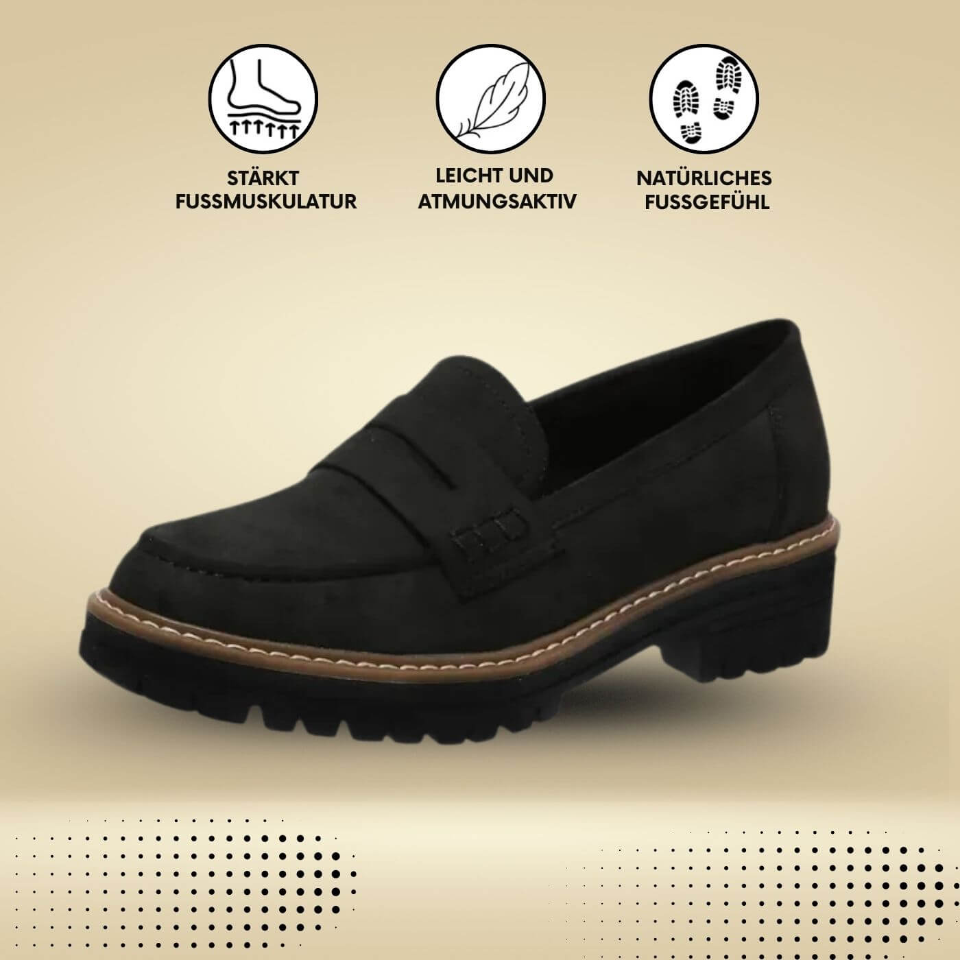 Luise – Bequeme Orthopädische Loafers