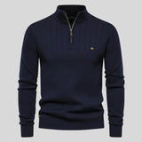 Marco | Herrenpullover stilvoll aus feinem Strick – Marineblau