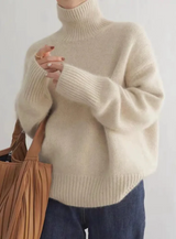 Charlotte | Luxuriöser Und Warmer Rollkragenpullover Für Damen – Cremeweiß