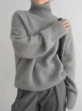 Charlotte | Luxuriöser Und Warmer Rollkragenpullover Für Damen – Grau