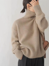 Charlotte | Luxuriöser Und Warmer Rollkragenpullover Für Damen – Kamelbraun
