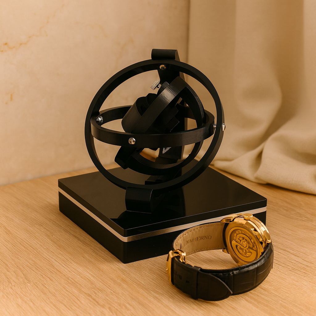 Lux Automatischer Uhrenbeweger mit Vitrine für mechanische Uhren