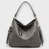 Elke | Damen-Schultertasche mit klassischer Eleganz – Grau