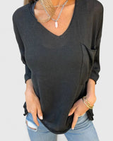 Michelle | Luftiges Und Stilvolles Pullover-Top Für Damen – Schwarz