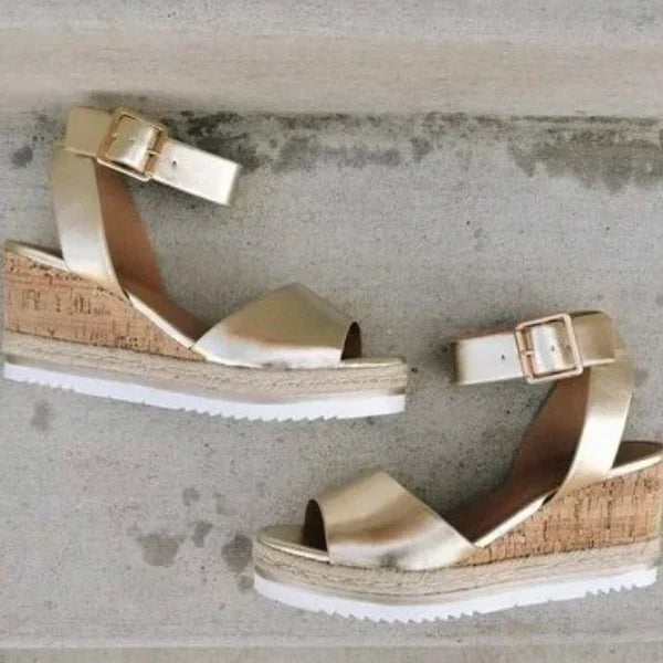 Schicke Keilsandalen Für Damen | Riemen Mit Schnalle