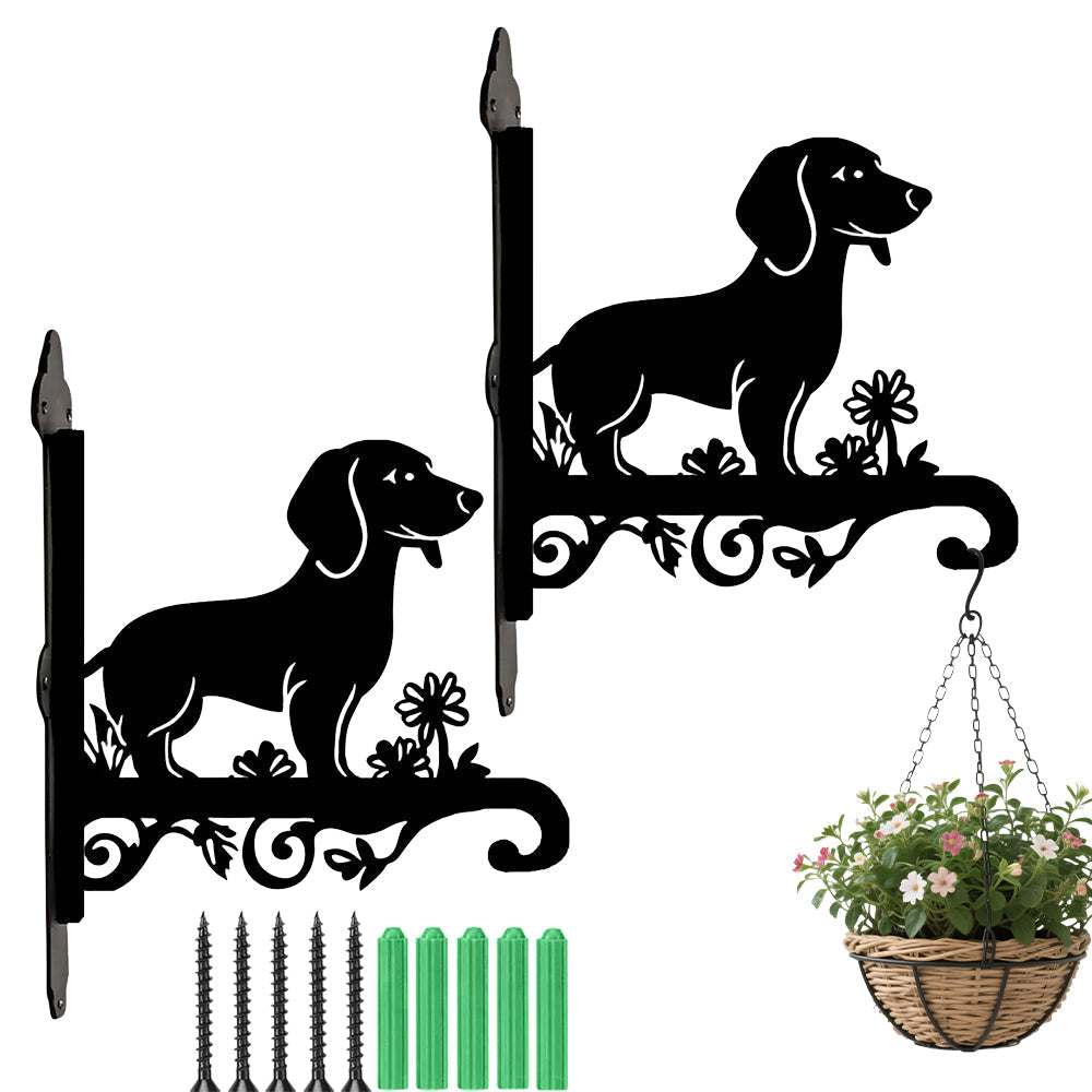 Dachshund Metall Pflanzständer zum Hängen