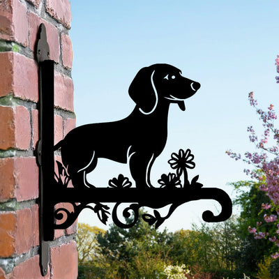 Dachshund Metall Pflanzständer zum Hängen