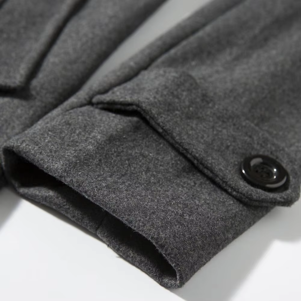 Herren Wollmantel – Eleganter Doppelreiher für Business & Freizeit