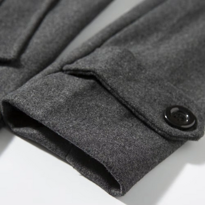 Herren Wollmantel – Eleganter Doppelreiher für Business & Freizeit