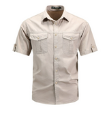 Klaus | Herren Frühlings Utility-Taschenhemd – Beige