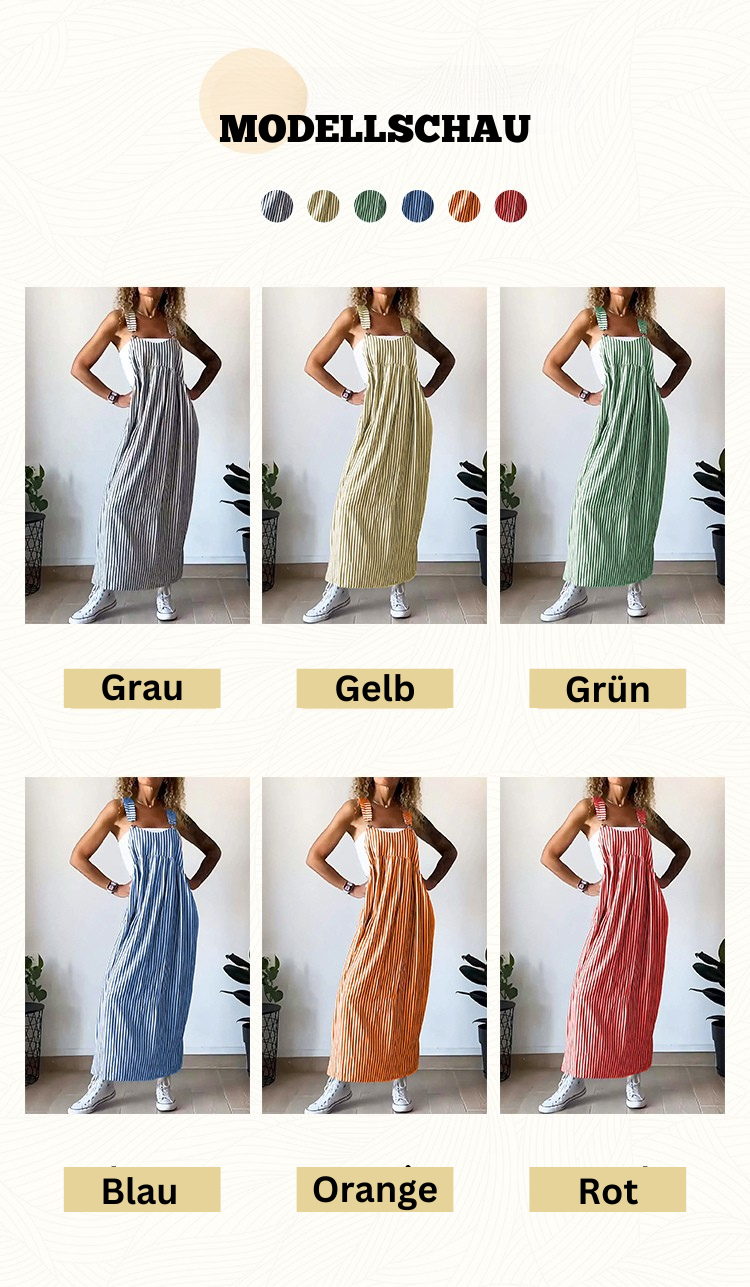 Jaja - Lässiges gestreiftes Hosenträgerkleid