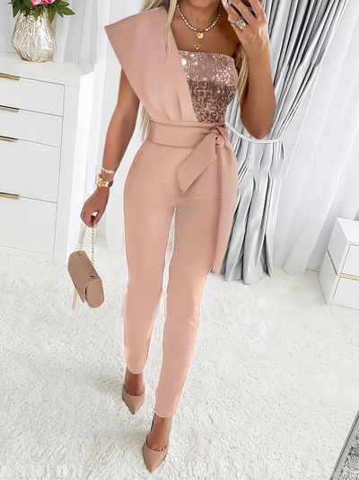 Luxus Jumpsuit Mit Gürtel Für Damen | Formell